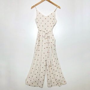 American Eagle Polka Dot Tie Waist Jumpsuit SZ 0